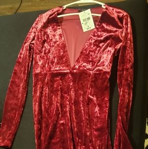 Forever 21 long sleeve velour dress